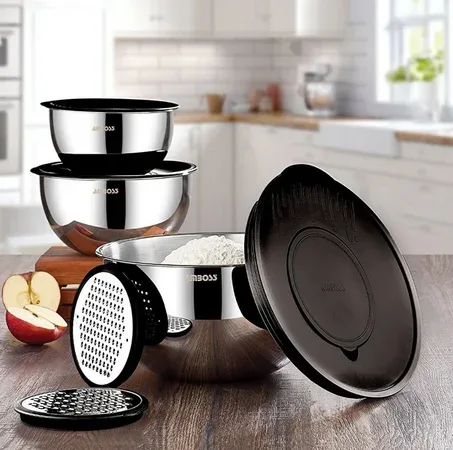Set 9 pièces multi-usages en inox - AMBOSS
