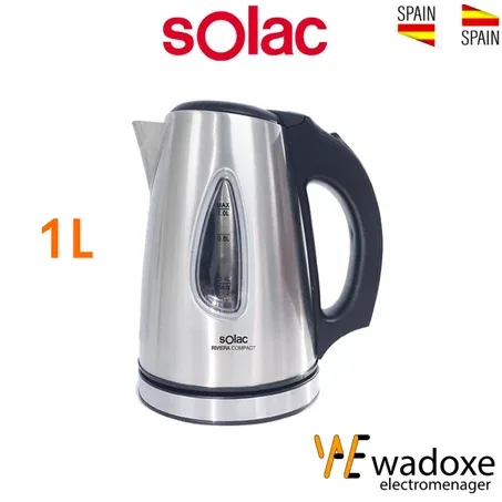 Bouilloire électrique inox élégante 1 L - SOLAC