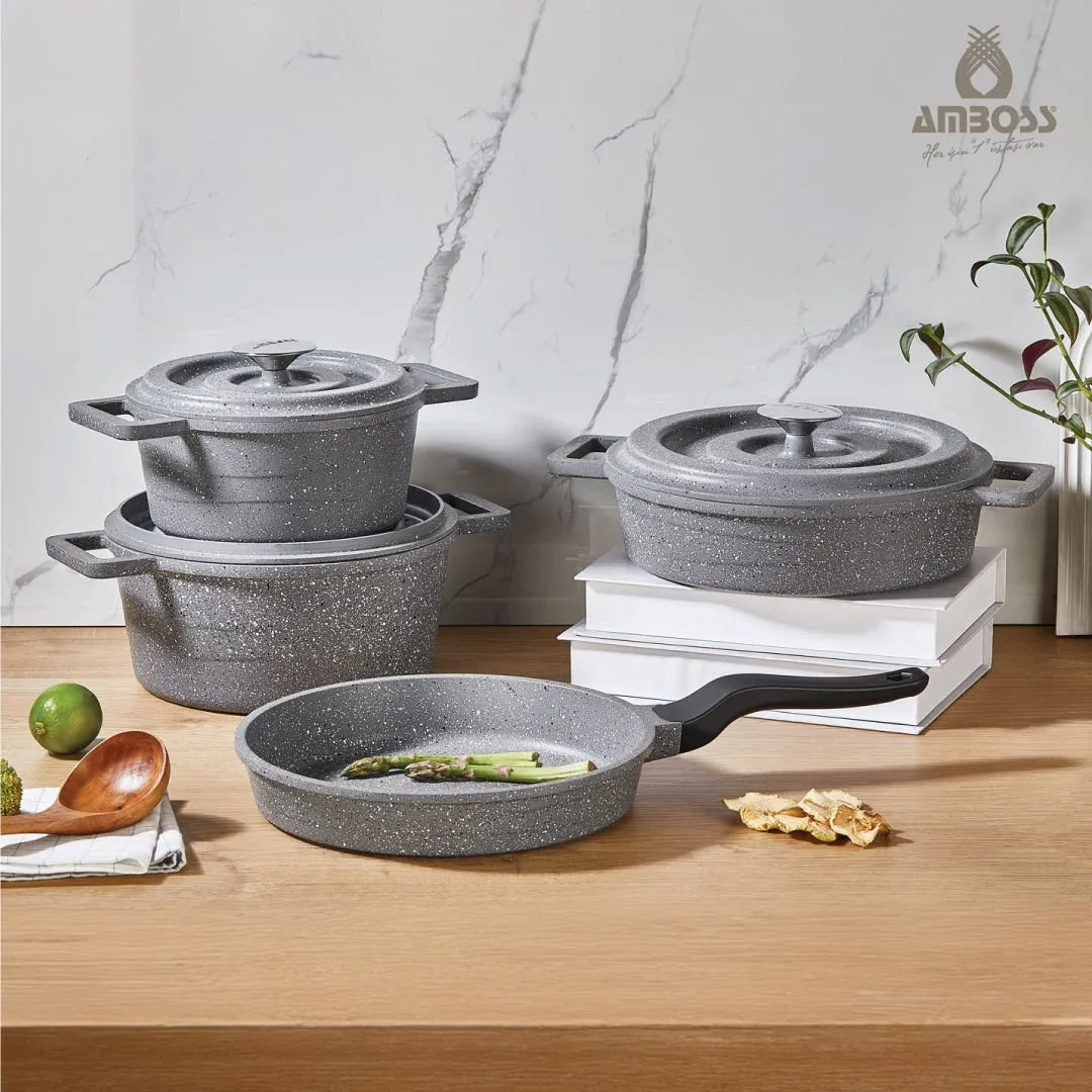 Batterie de cuisine Amboss Copper 7 pièces en titane résistant aux rayures
