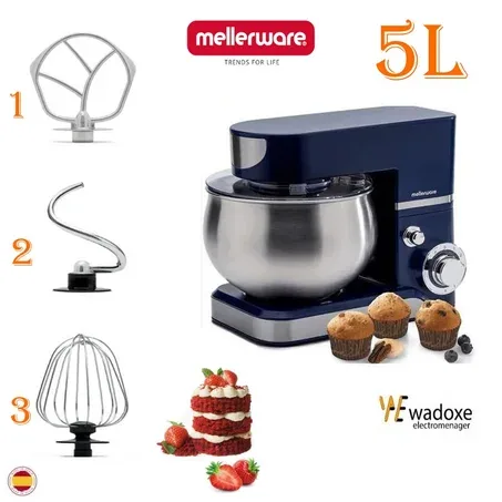 Pétrin 1000 W avec bol de 5 L - MELLERWARE