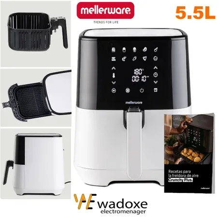 Friteuse à air sans huile 5,5L avec 10 programmes - MELLERWARE