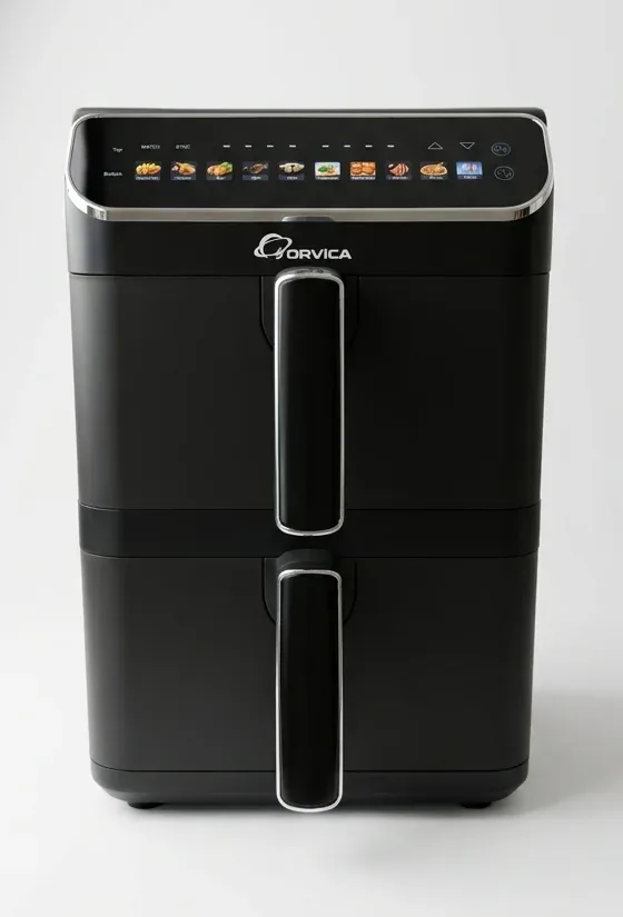 Friteuse à air double panier 12 L + 10 programmes - ORVICA