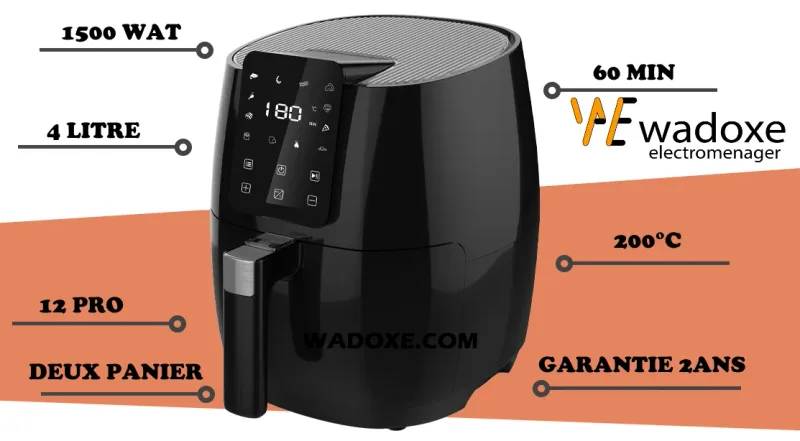 Friteuse à air XL sans huile 4 L, 10 programmes - garantie 2 ans - TAURUS