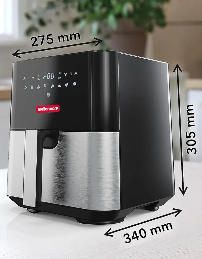 Friteuse à air XXL sans huile 5 L, 10 programmes - garantie 2 ans - MELLERWARE