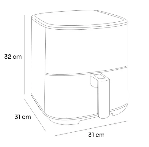 Friteuse à air sans huile 5,5L avec 10 programmes - MELLERWARE