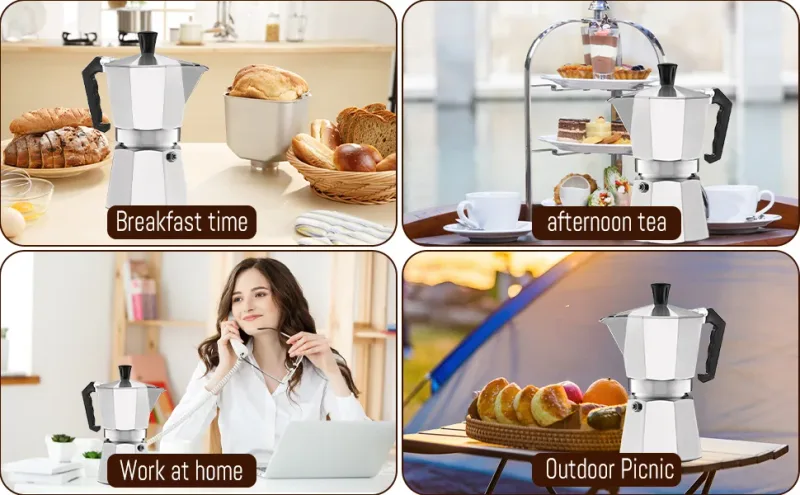 Cafetière italienne expresso, soupape de sécurité, compatible gaz, électrique et céramique - TAURUS