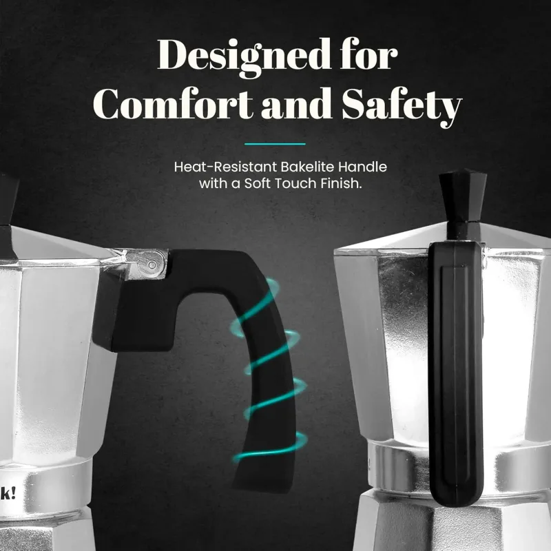 Cafetière italienne expresso, soupape de sécurité, compatible gaz, électrique et céramique - TAURUS