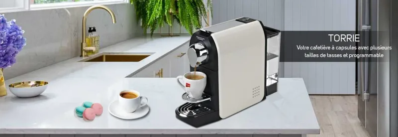 Machine à café à capsules 19 bars, noir ou blanc - TAURUS