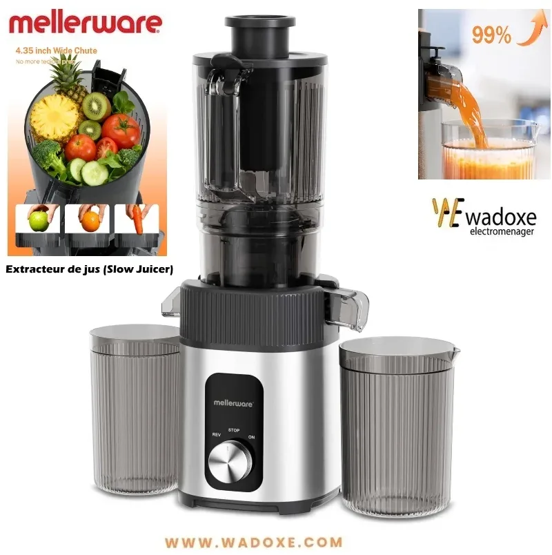 عصّارة Mellerware MSJ-902 بالاستخلاص البطيء