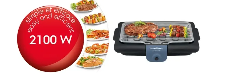 Grill électrique pour viandes et légumes - MOULINEX