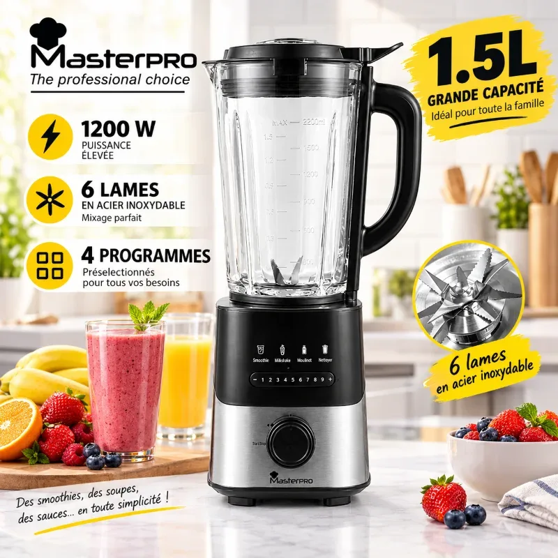 Blender Next MP 1200 W 1,5 L BGMP-G245 - MASTERPRO