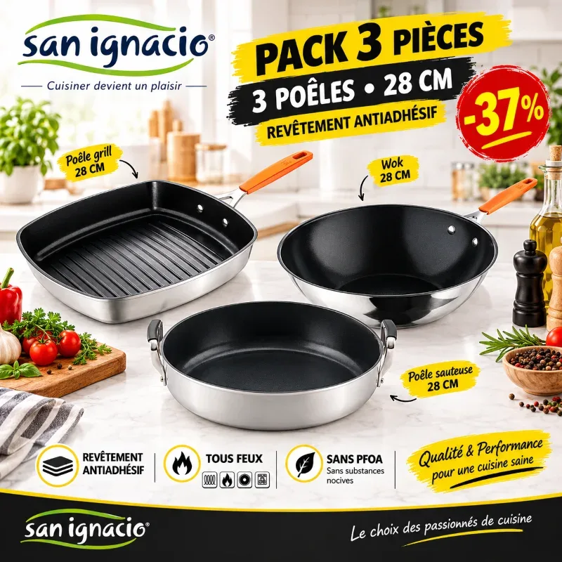 Lot de poêles Compact, 28 cm - SAN IGNACIO