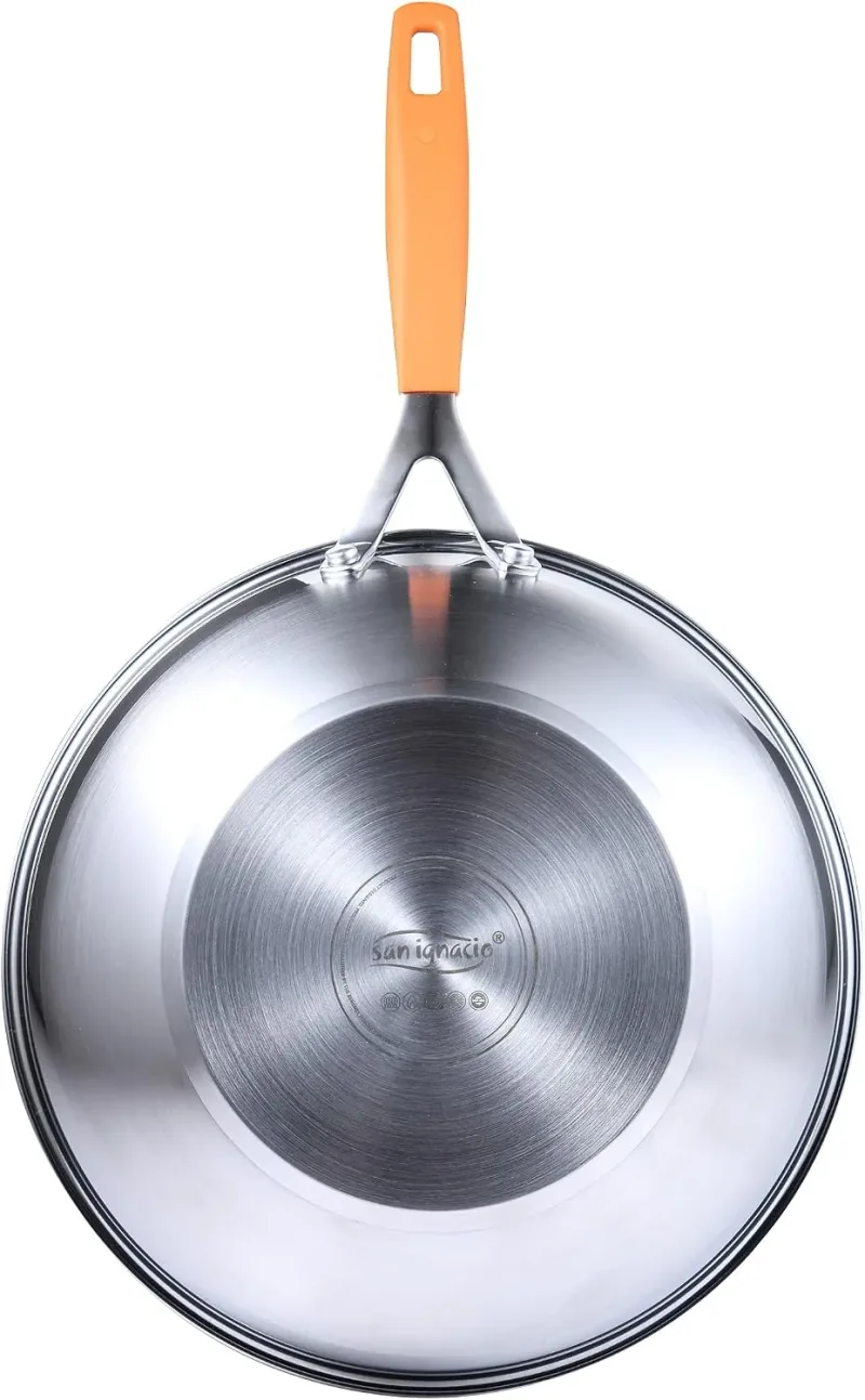 مقلاة ووك San Ignacio COMPACT – 28 سم – INOX – مناسبة للحثّ الحراري